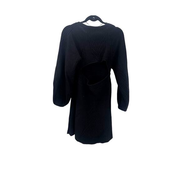 Free People OB1185399 Emmaline Mini Dress Balloon Sleeves Black Size Medium NWT - Picture 13 of 13